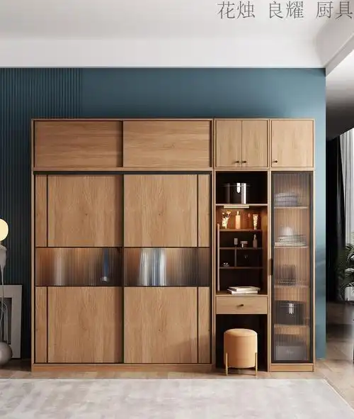 简单衣柜网红北欧实木衣柜2021新款简单衣柜感应灯开门即亮小户型日式