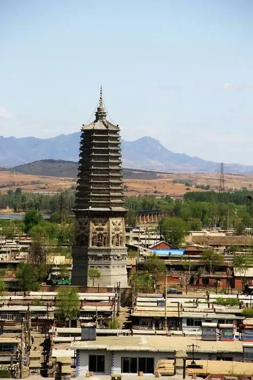 义县:最古老建筑"广胜寺塔"