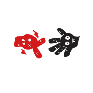 卡通手绘可爱搞怪剪刀石头布