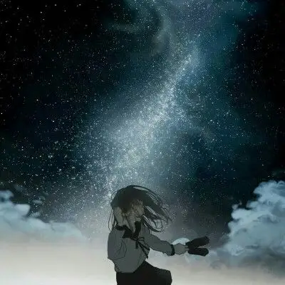 女生动漫头像星空