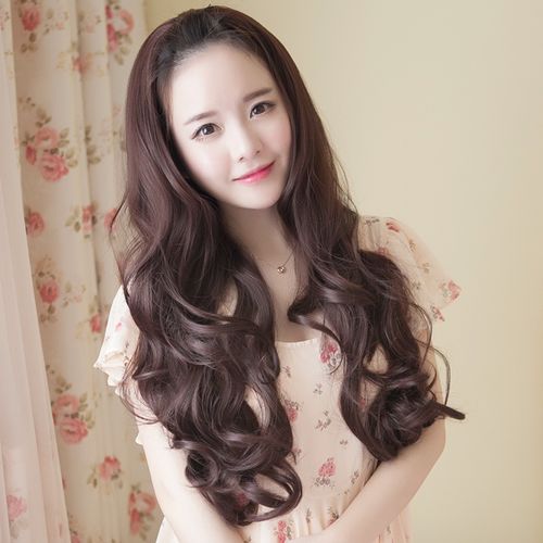 假发长卷发 女 长发网红直播 女士无刘海发型 半头套假发自然蓬松