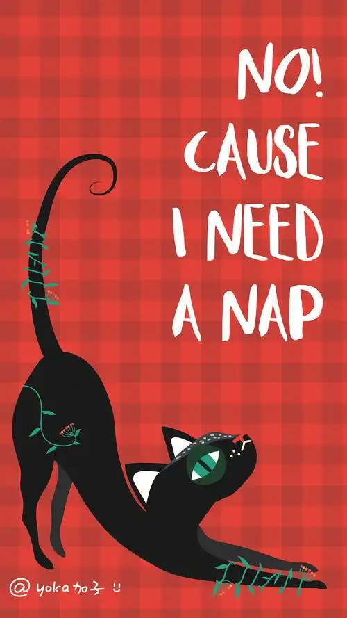 儿插风格猫咪矢量手绘插画