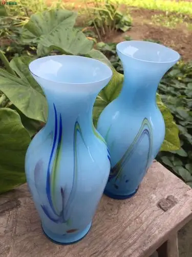 漂亮花瓶一对 - 历代陶器瓷器 - 古泉社区