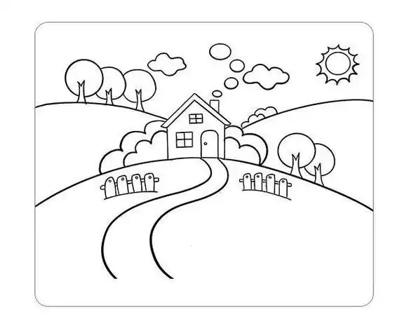 用几根简单的线条就能画出漂亮的风景画简笔画快来试试吧风景画简笔画