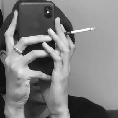 黑白头像深情男生霸气冷酷图片