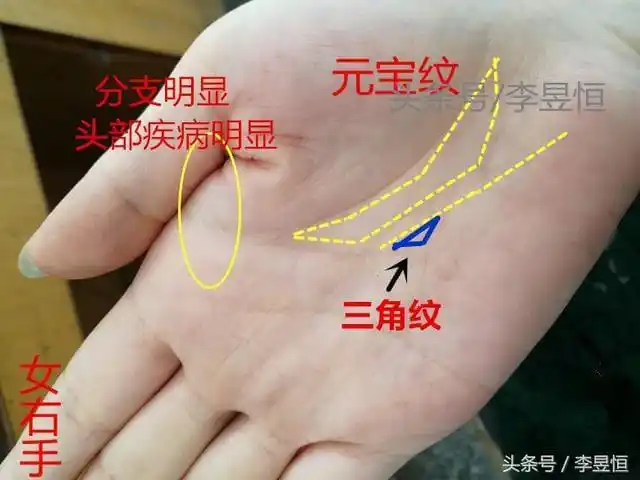 手相中出现"三角纹",富贵有望,子女双全!
