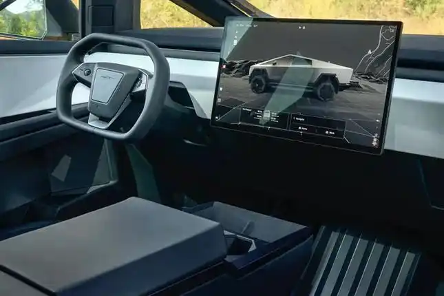 特斯拉cybertruck皮卡首批只交付10辆高清内饰照片曝光