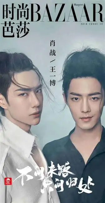 陈情令古风写真登陆时尚芭莎肖战王一博潇洒演绎知己大片2