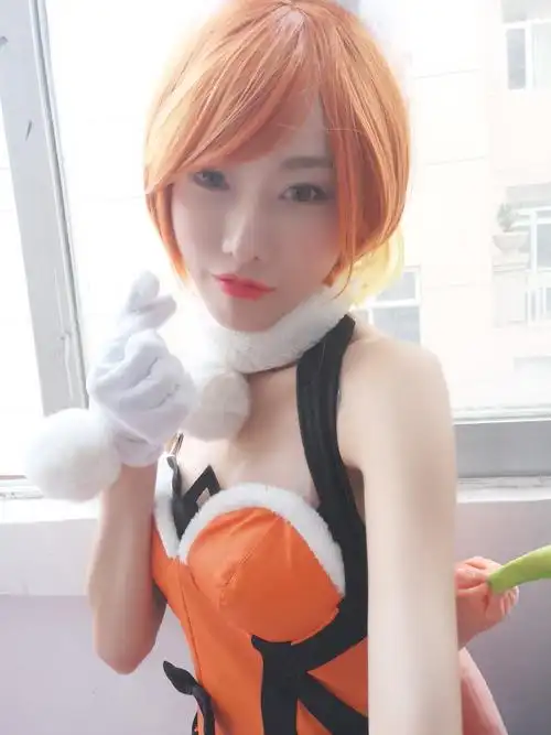 cos试妆 王者荣耀 兔女郎花木兰cos