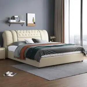 2米宽双人床实木简约现代