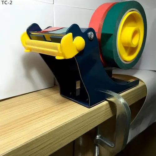 abs black/blue packing tape dispenser with suction cup and c