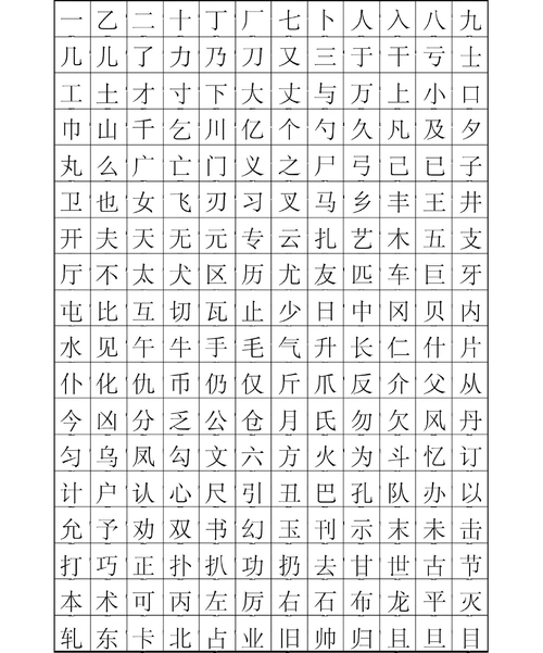 小学生硬笔书法字帖(2500个常用字_楷体)