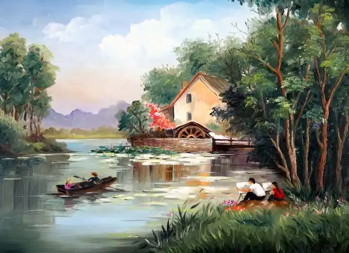 风景如画《布油画》80x60cm