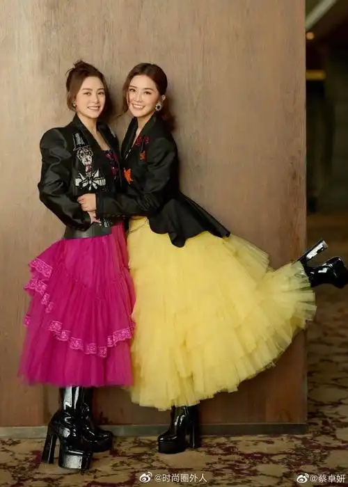 蔡卓妍钟欣潼合照