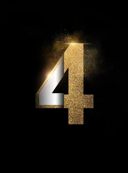 金彩颗粒效果数字设计阿拉伯数字艺术字高贵典雅质感文字4