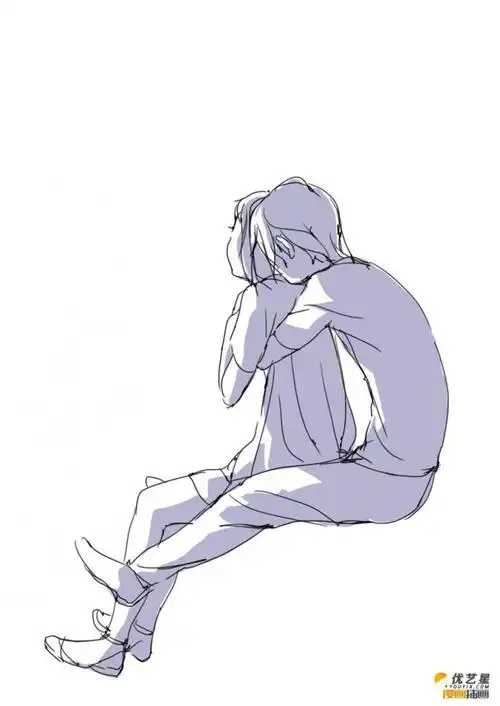情侣拥抱动作应该怎么画才显得更加温馨甜蜜的拥抱姿势绘画教程