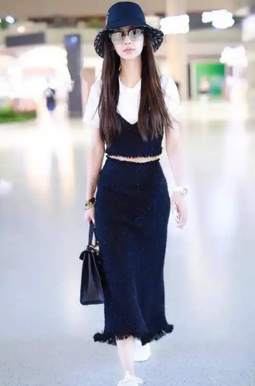 穿件短装都不显腿长,还意外穿出了五五分!_杨颖_身材_款式