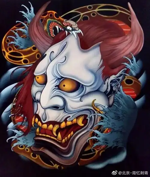 般若纹身##彩色纹身##纹身手稿分享