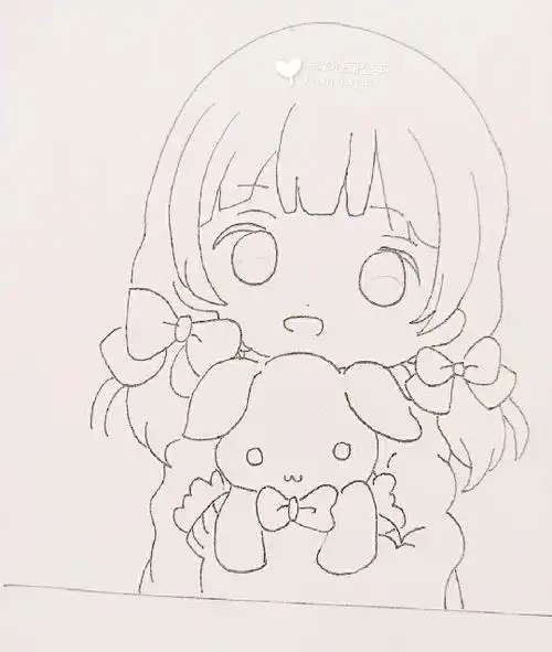 画卡通q版超萌的动漫女孩简笔画q版少女简笔画图片大全q版少女漫画简