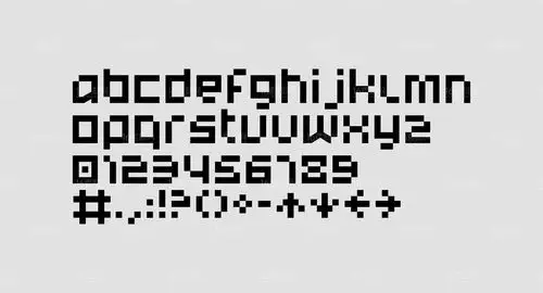 几何像素英文无衬线字体16素材网精选 stopwatch free typeface