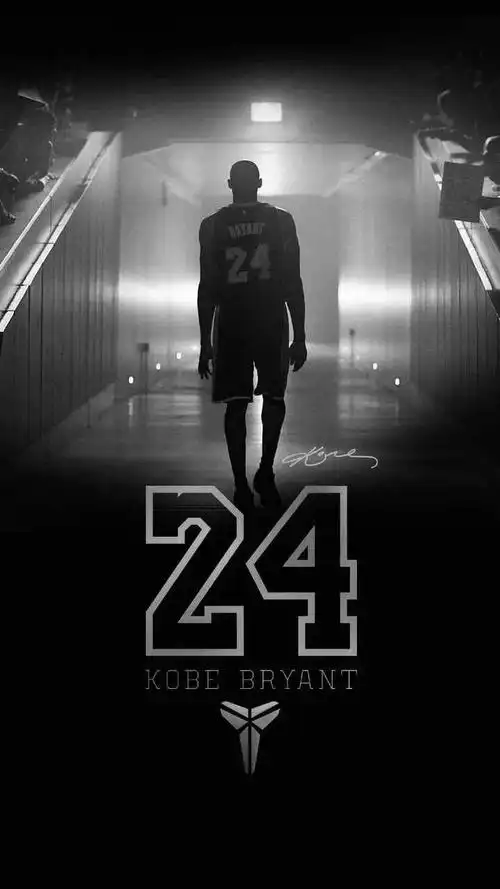 纪念科比壁纸黑白 24号科比背影 壁纸-图片大观-奇异网