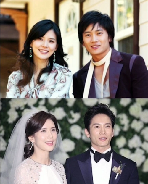 如今生了两个宝宝,感情一直很好,是韩国娱乐圈有名的  模范夫妻 .