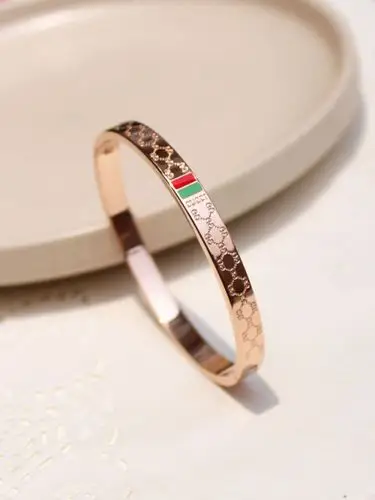 gucci玫瑰金欧美时尚同款手镯