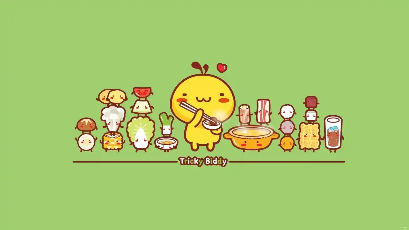 油爆叽丁爱美食超清电脑桌面壁纸,分辨率为1920x1080