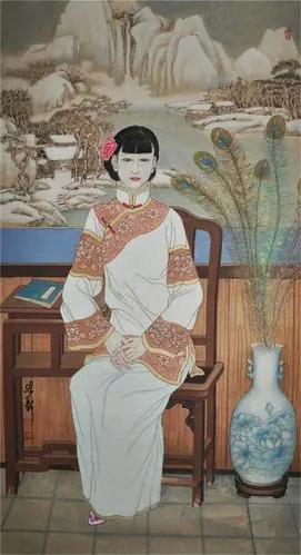 清丽婉约——画家张思俭民国仕女作品鉴赏
