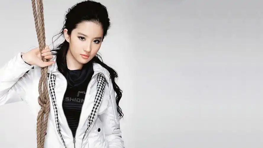 刘亦菲黑白素雅桌面壁纸