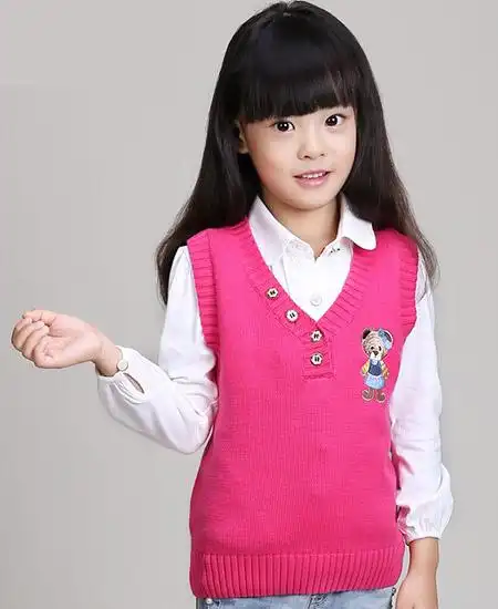 女童马甲毛线背心