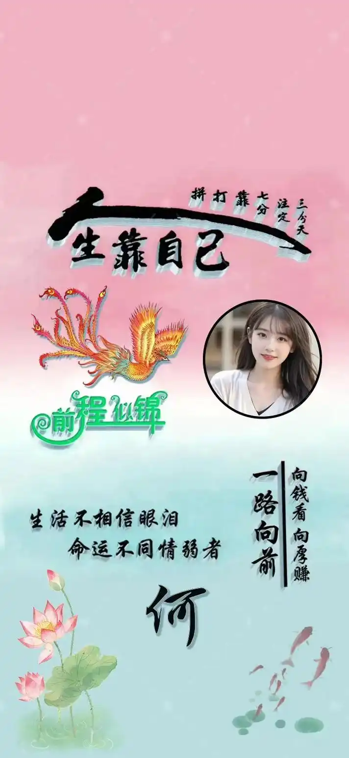 神图定制专属头像壁纸来了,人生靠自己#欢迎取图 #屏保该换了 - 抖音