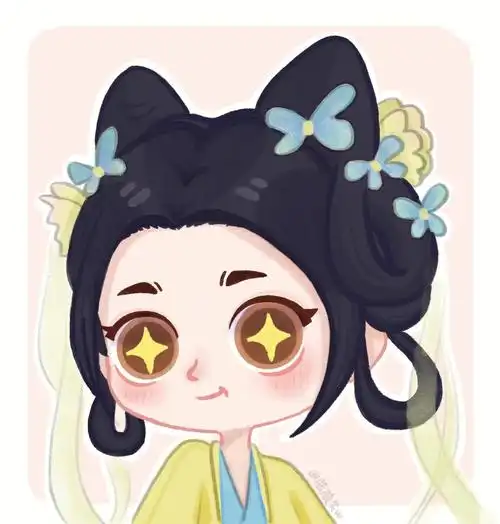 q版头像古风小姐姐超详细过程哦