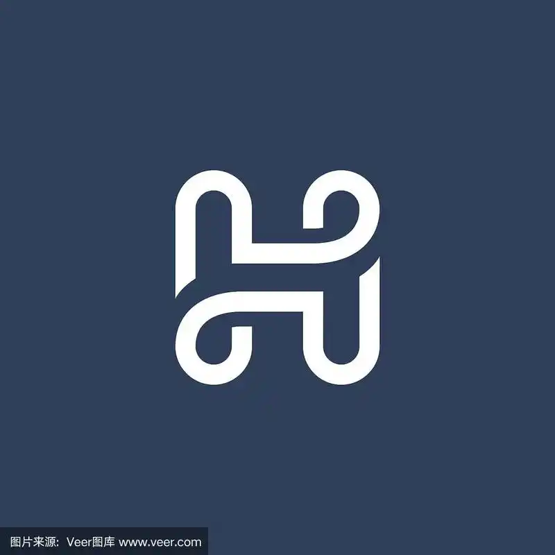 字母h标志图标设计模板元素