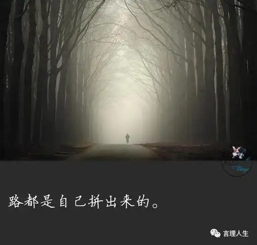 人生的路要自己走不能指望别人