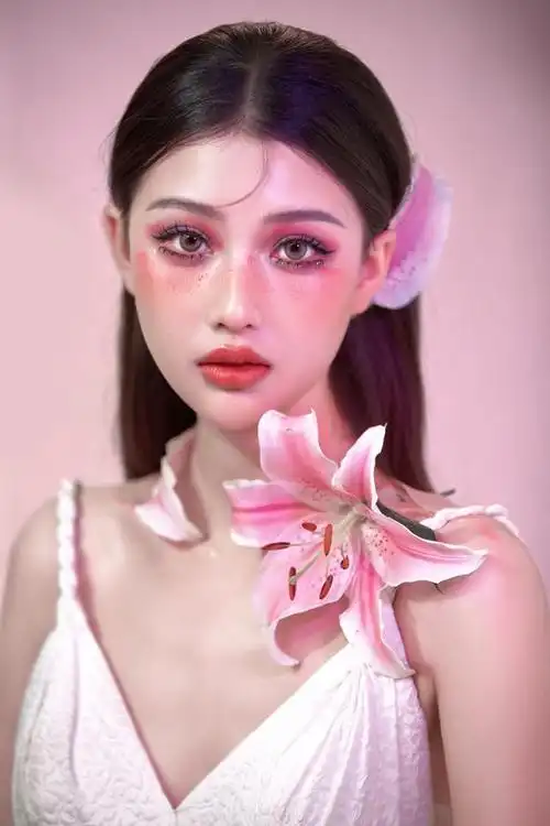 夏季花漾系列妆面       高级    精致    质感高级质感鲜花创意造型