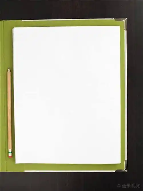 铅笔_白纸_文件_图片素材