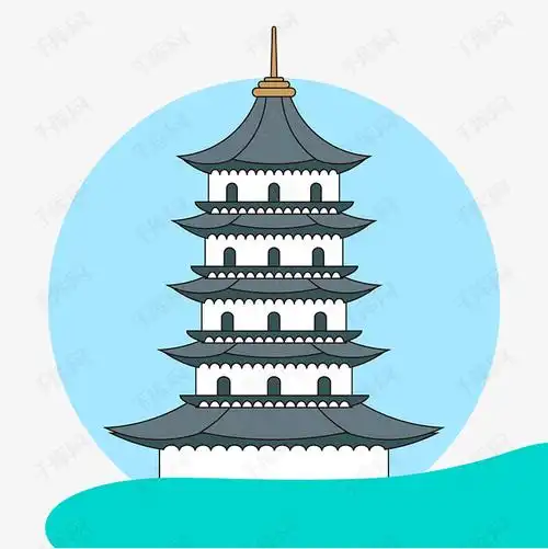 旅行装饰插图风景名胜古迹杭州雷峰塔素材图片免费下载-千库网