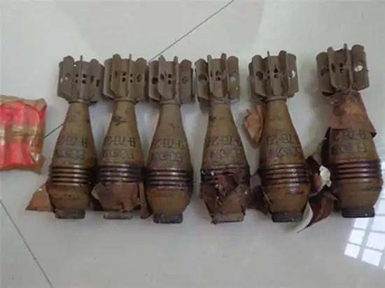 寿宁发现6枚抗战时期炮弹