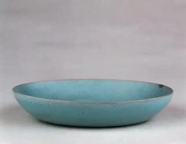 宋汝窑天青釉椭圆洗