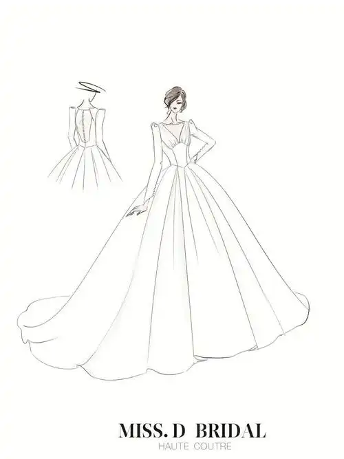 15优雅的美背设计,若隐若现,更加增添了几分柔情96 #洛阳婚纱店