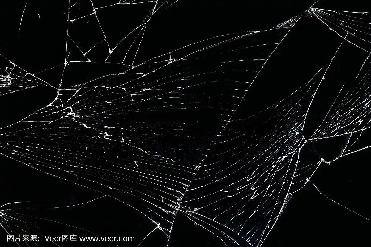 破碎的玻璃质地.摘要智能手机屏幕因震动而碎裂.