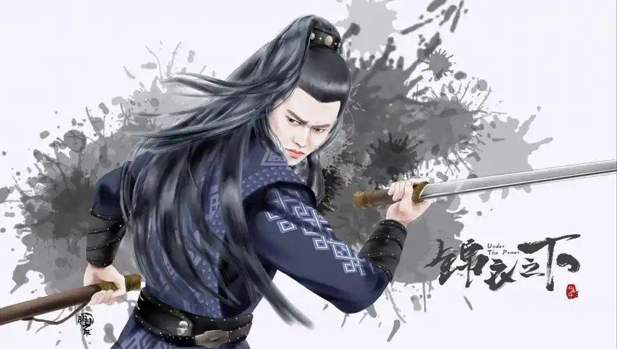 锦衣之下任嘉伦陆绎古风水墨画4k高清壁纸