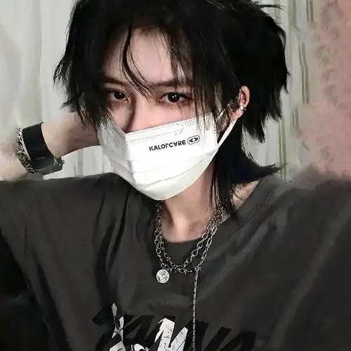 鲻鱼头假发男女中长发网红日系武士头发型韩版帅气可扎