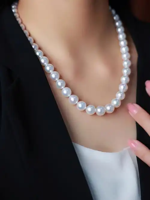 澳白珍珠项链9107mm珠光特别通透