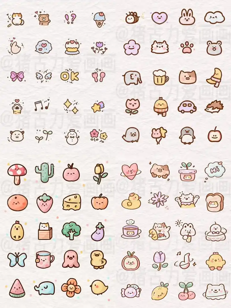 喜欢画这些简单又治愈的小可爱 #创作 - 抖音