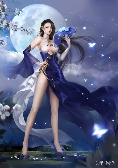 3d古风中国风仙侠美女游戏插画立绘cg设计参考美术图片素材 - 知乎