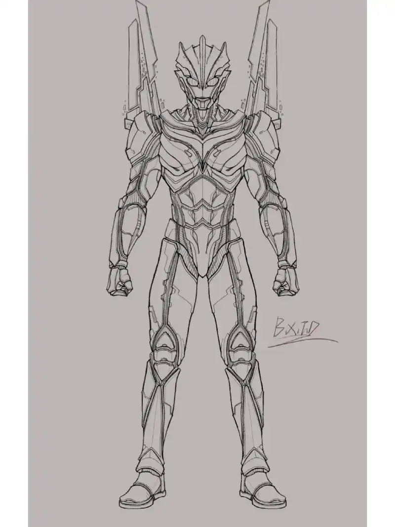 d】诺亚奥特曼线稿第一版 个人风格,会出实体