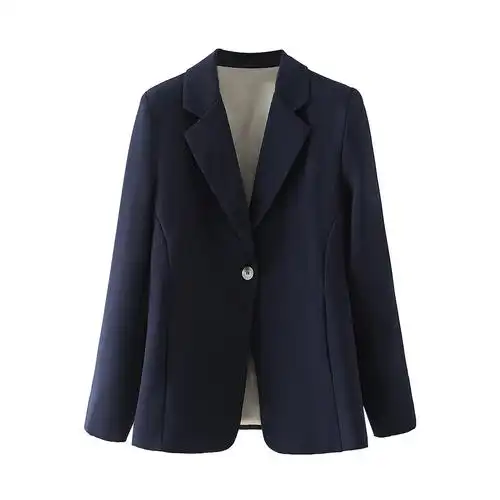 藏青色女装外套图片