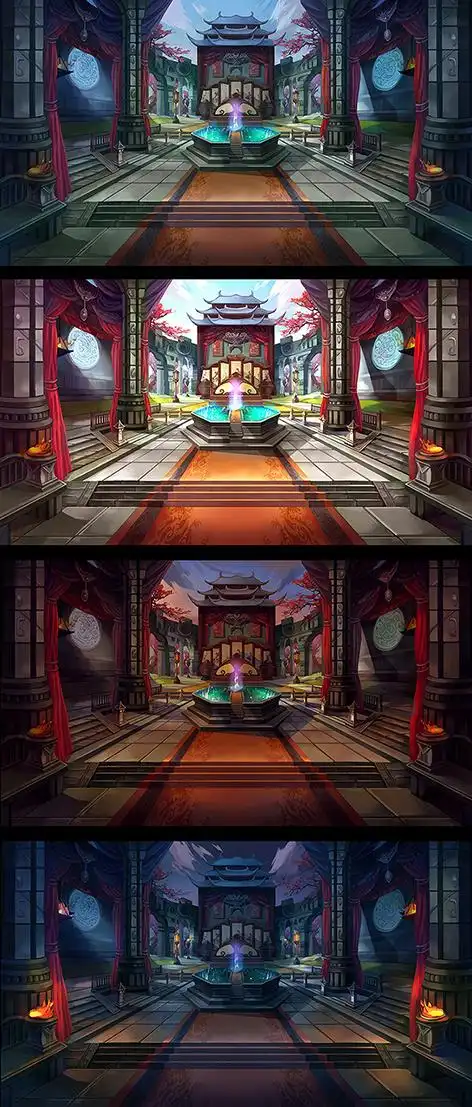 南诏皇宫露天大殿-时间点|插画|游戏原画|子桦 - 原创作品 - 站酷